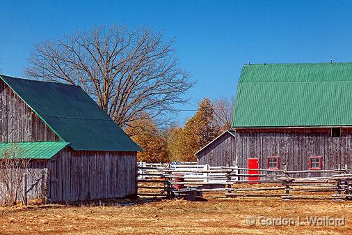 Barn With Red Door_15114.jpg - Photographed near Smiths Falls, Ontario, Canada.